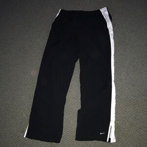 Nike Black Pants with White Side Panel and Swoosh